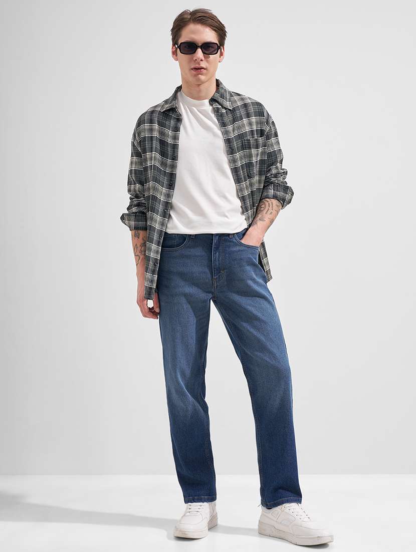 men blue cotton jean - 22462772 -  Standard Image - 5