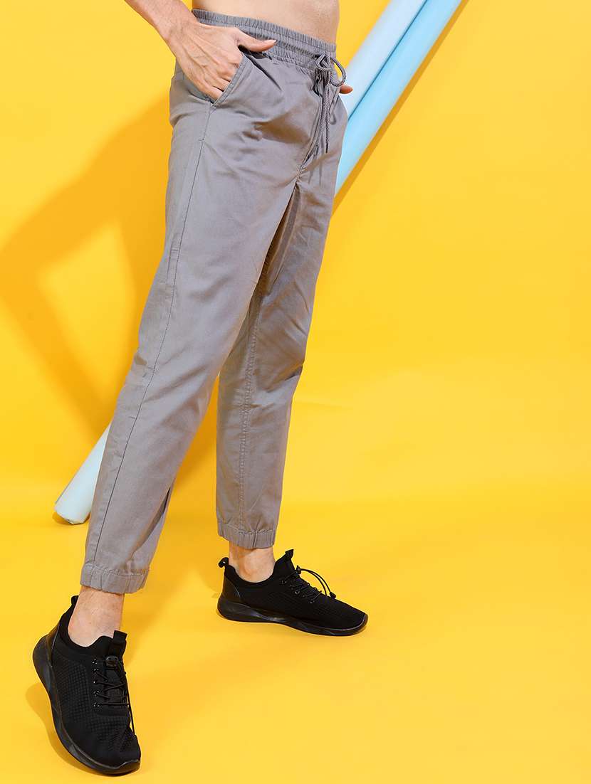 men solid cotton regular fit casual trouser - 22462788 -  Standard Image - 3