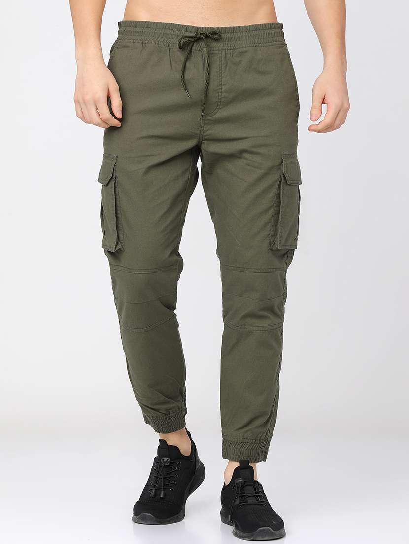 men cotton pleated casual trouser