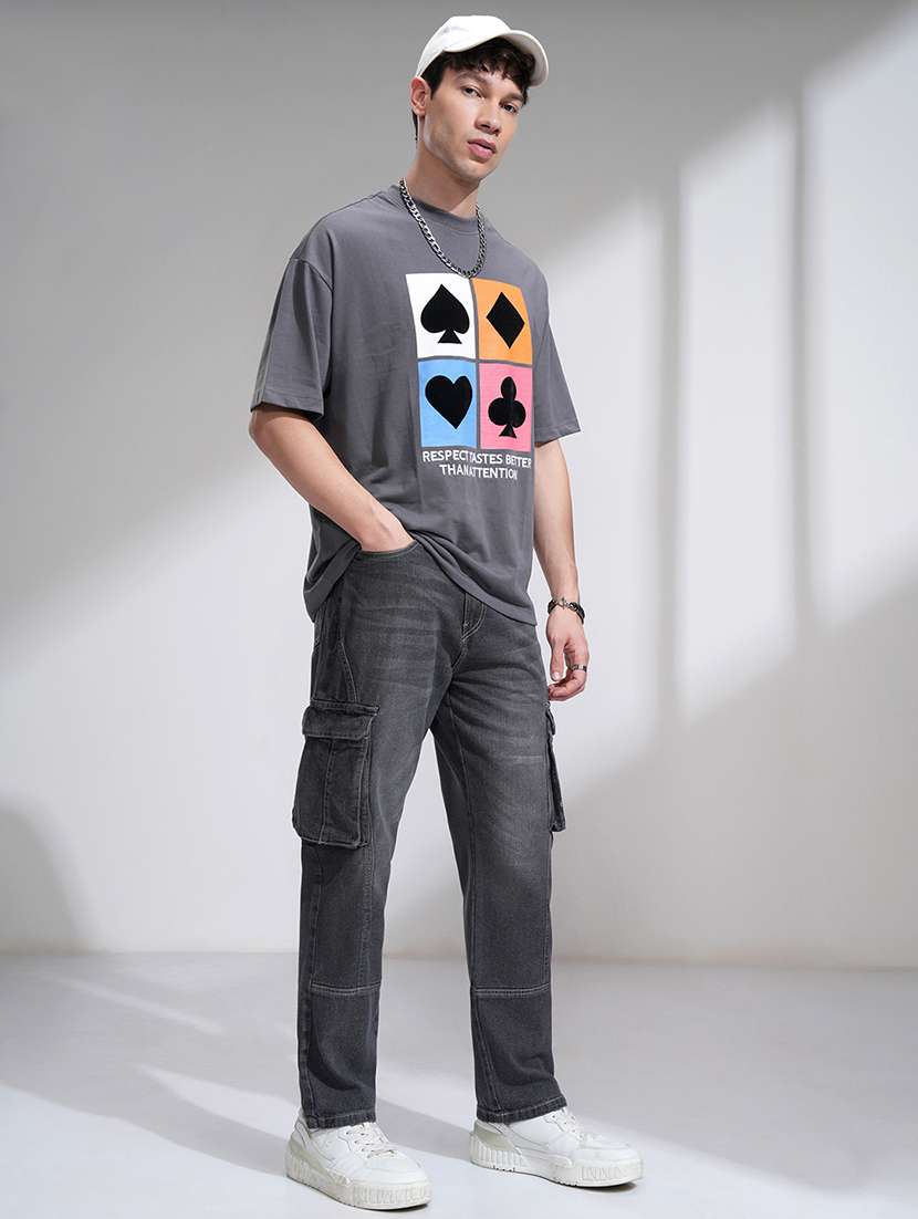 men charcoal cotton jean - 22462814 -  Standard Image - 5