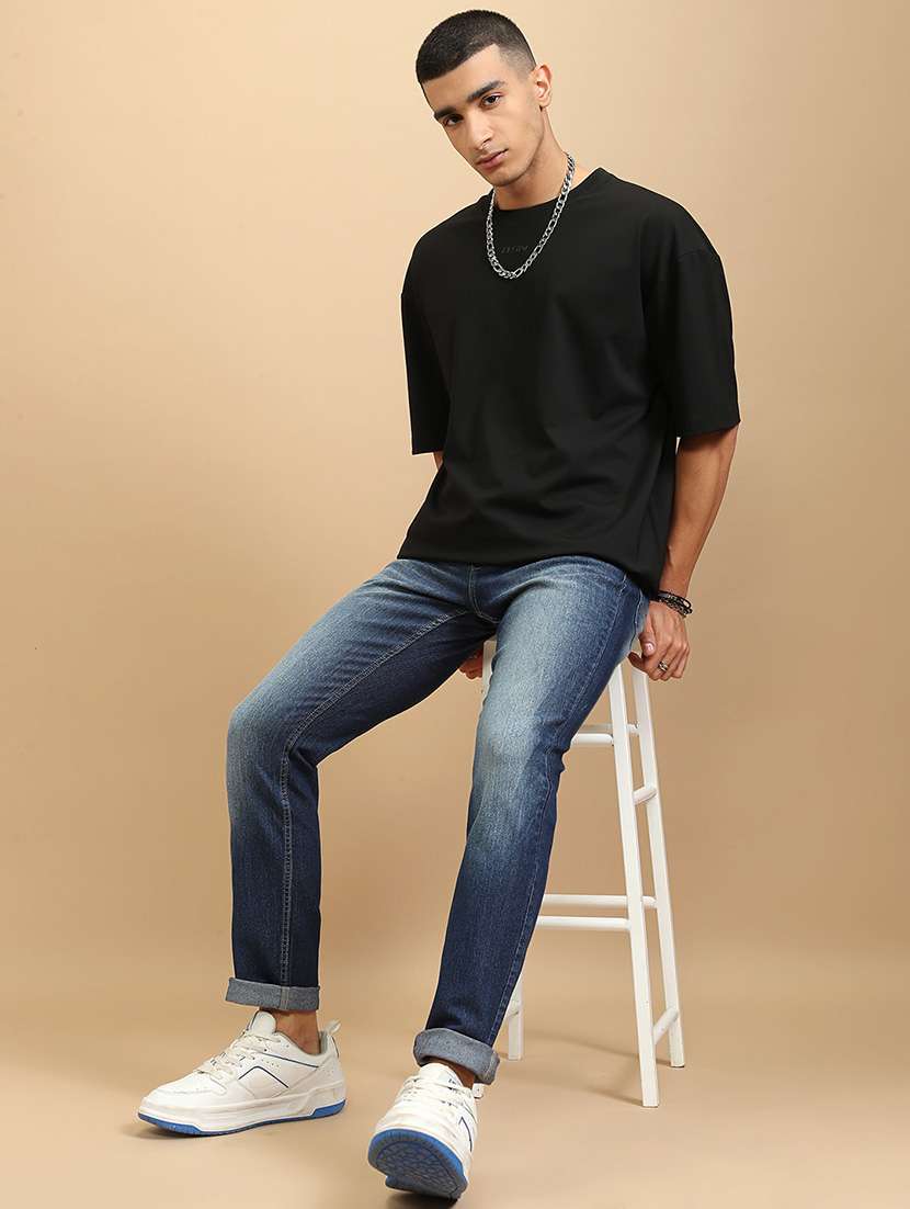 men blue cotton jean - 22462831 -  Standard Image - 5