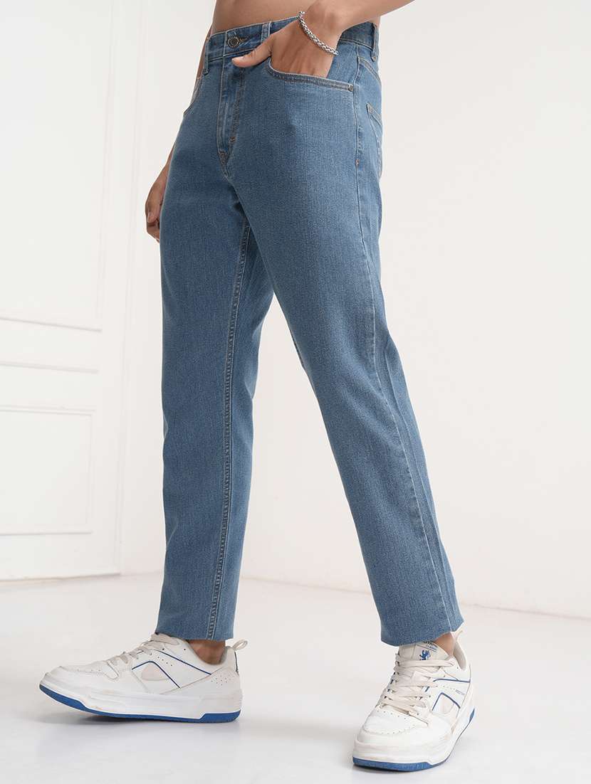 men blue cotton jean - 22462865 -  Standard Image - 3