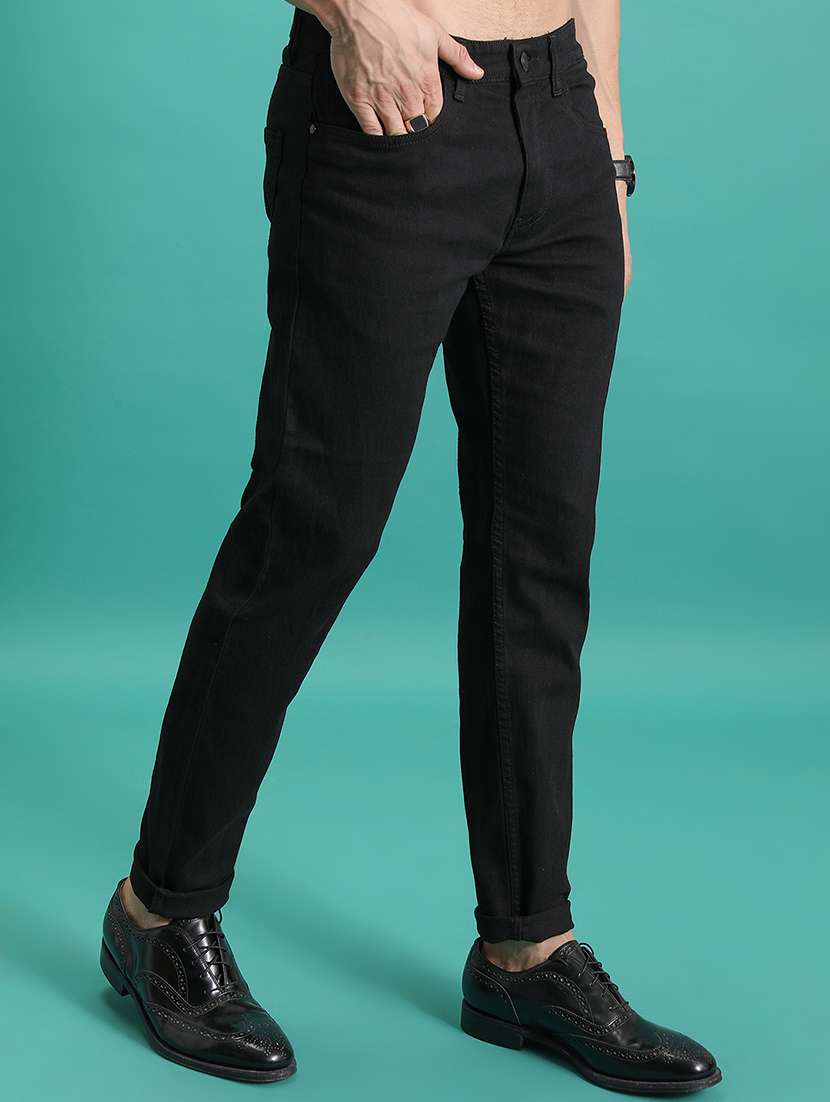 Men Black Cotton Jean - 22462867 -  Standard Image - 3