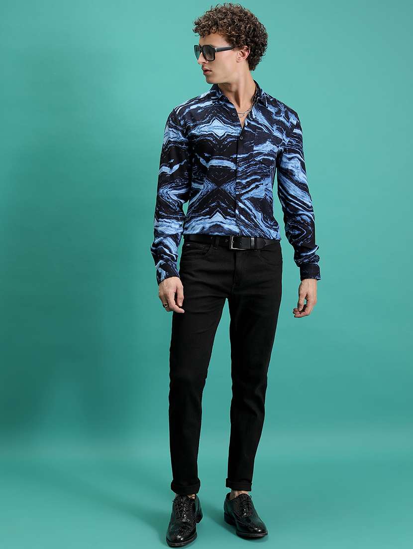 Men Black Cotton Jean - 22462867 -  Standard Image - 5