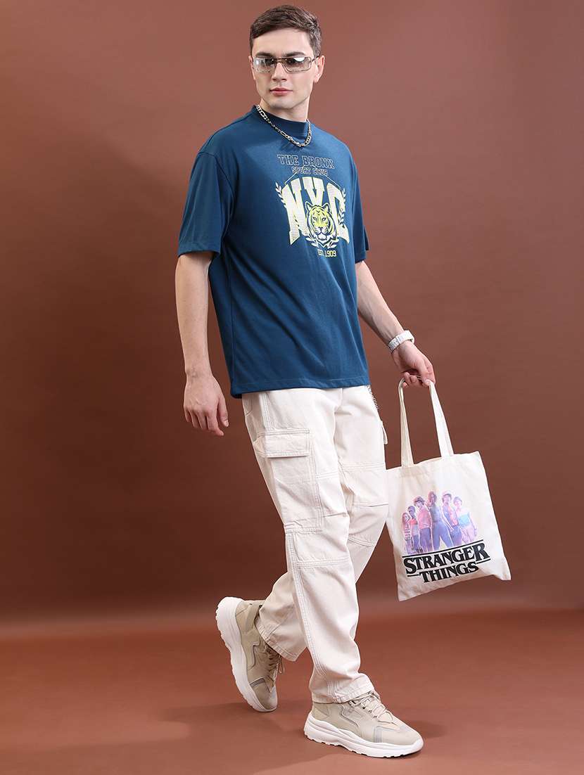 men solid  cream cotton jean - 22462884 -  Standard Image - 5