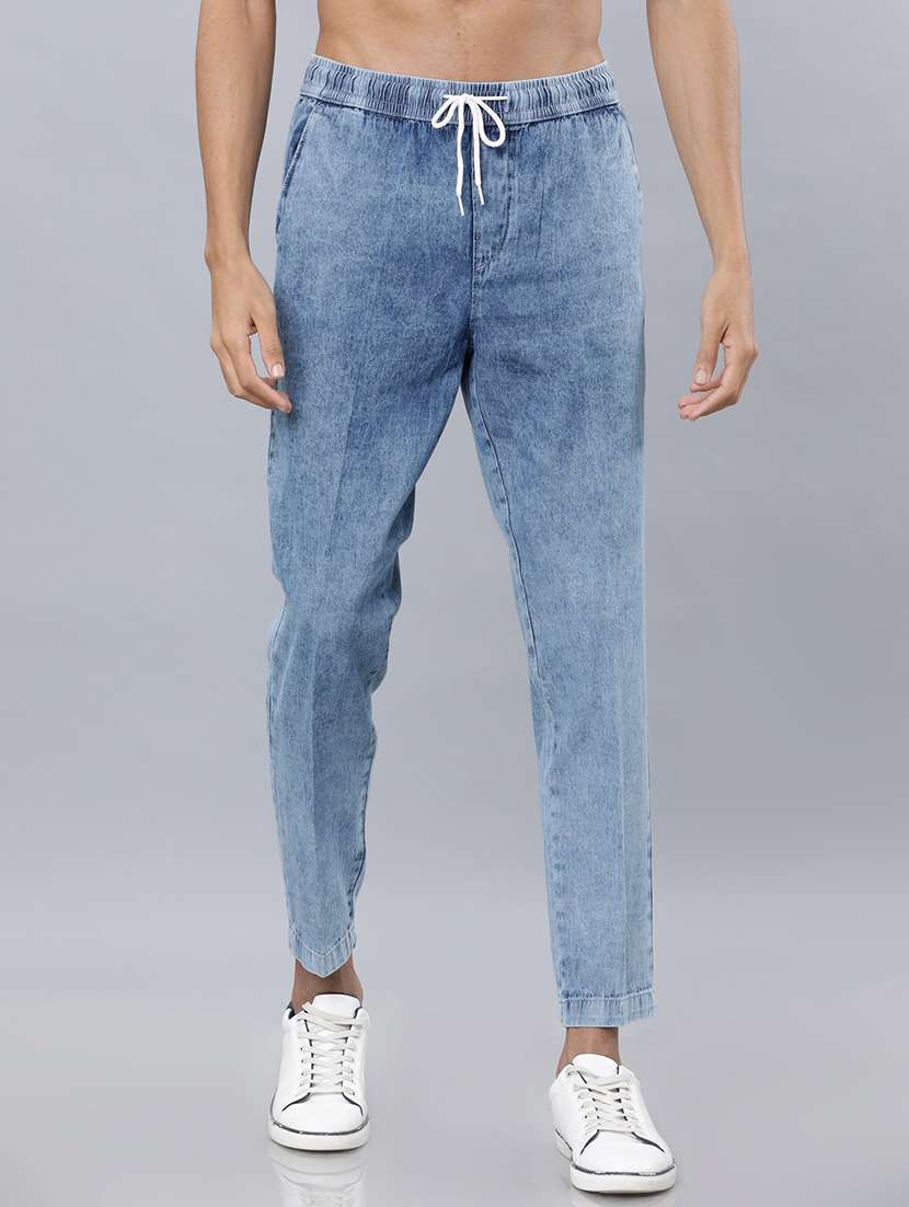 men blue cotton jean