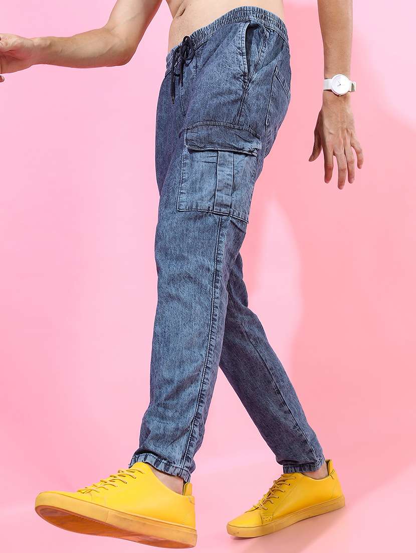 men blue cotton jean - 22462922 -  Standard Image - 3