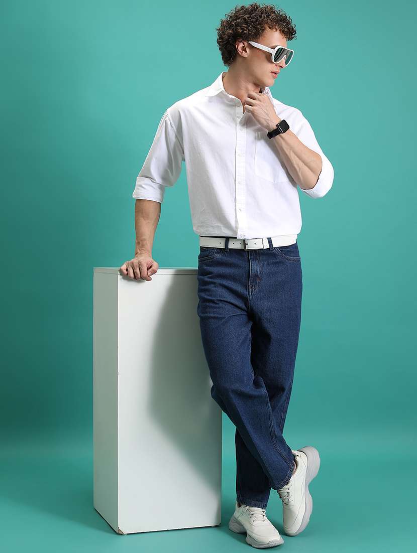 men blue cotton jean - 22462937 -  Standard Image - 5