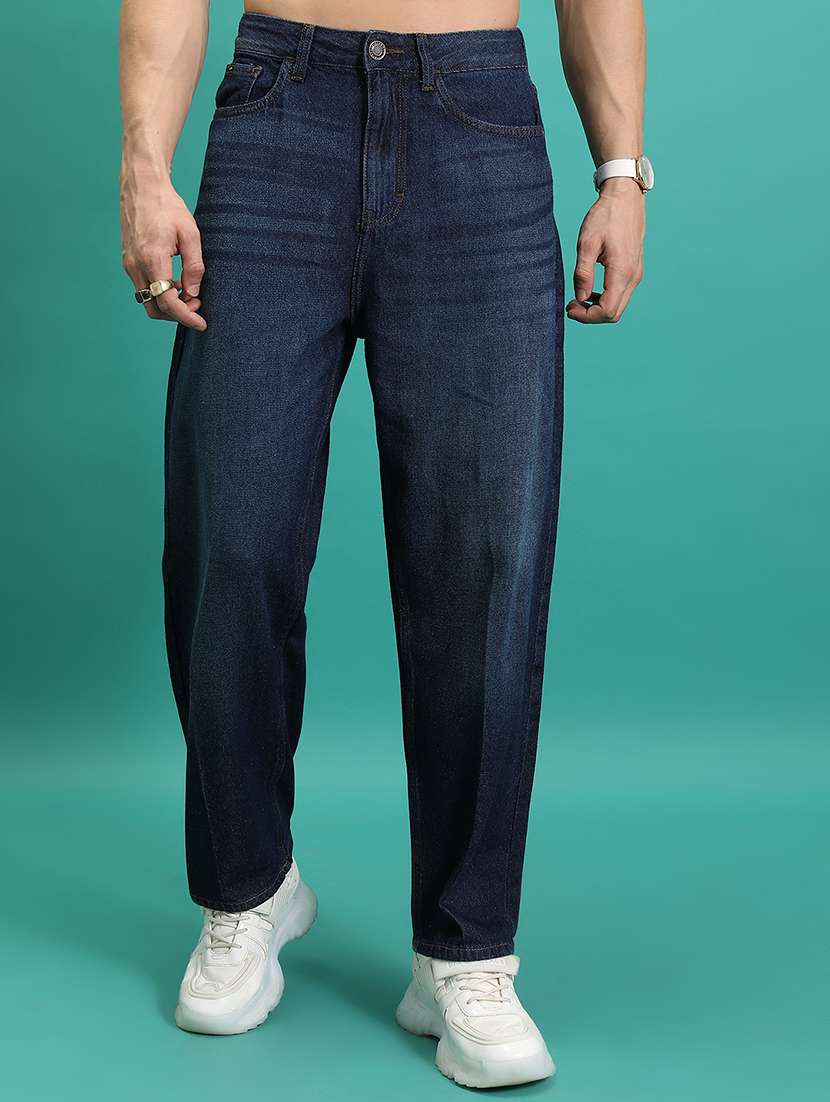 men blue cotton jean
