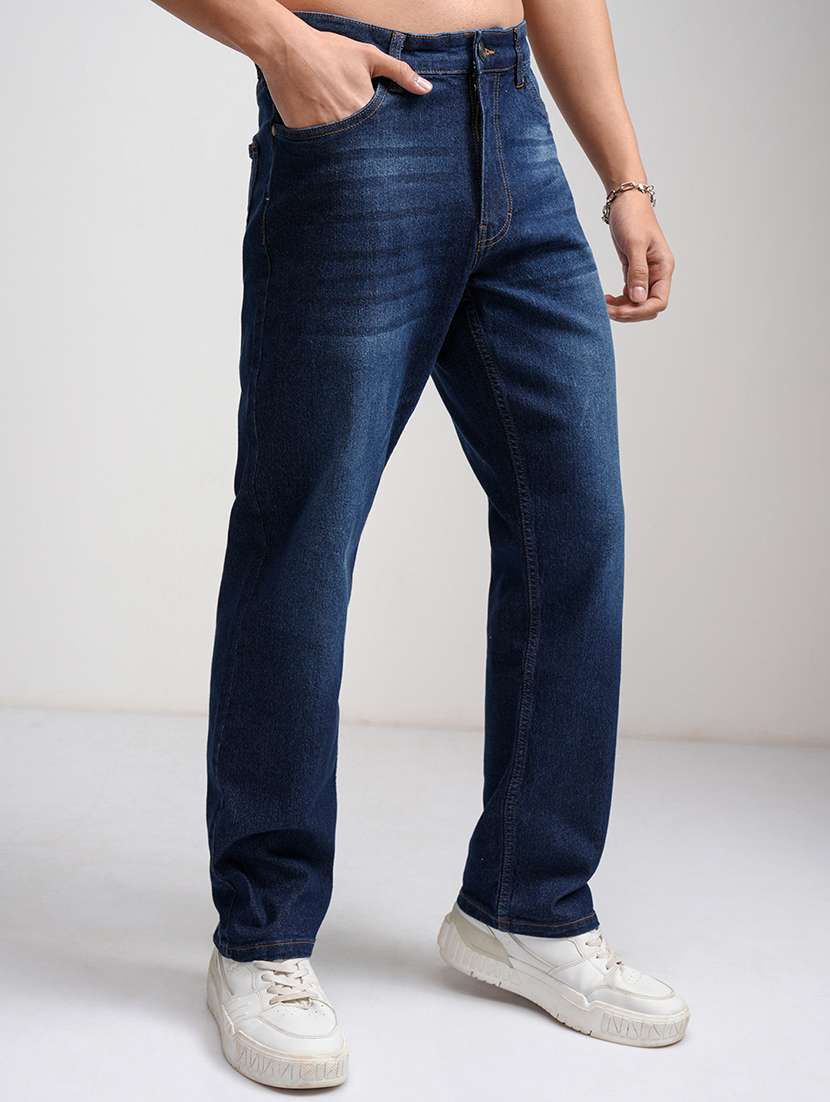 men blue cotton jean - 22462945 -  Standard Image - 3