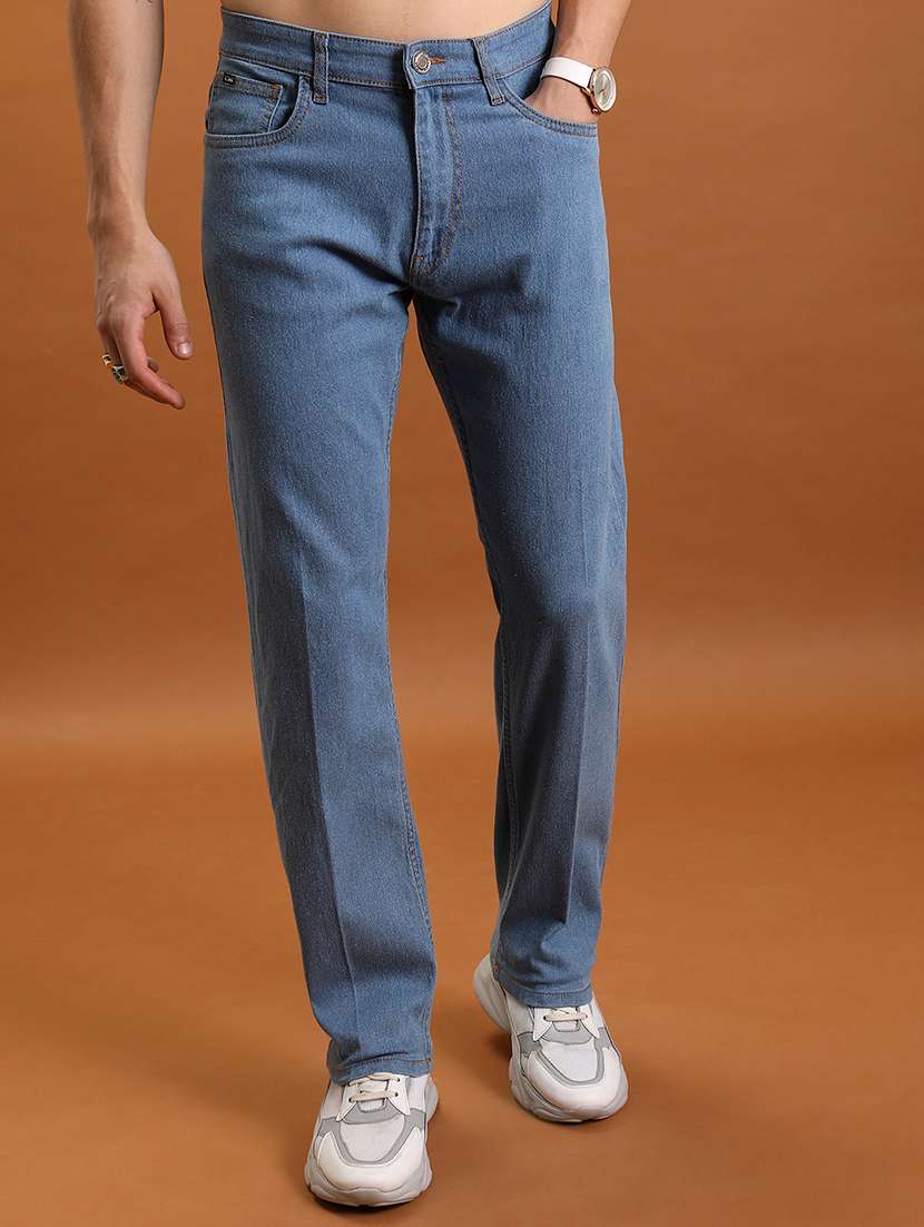 men blue cotton jean