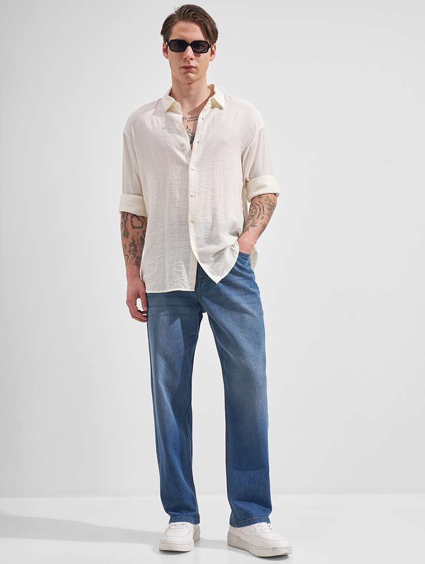 men blue cotton jean - 22462957 -  Standard Image - 5