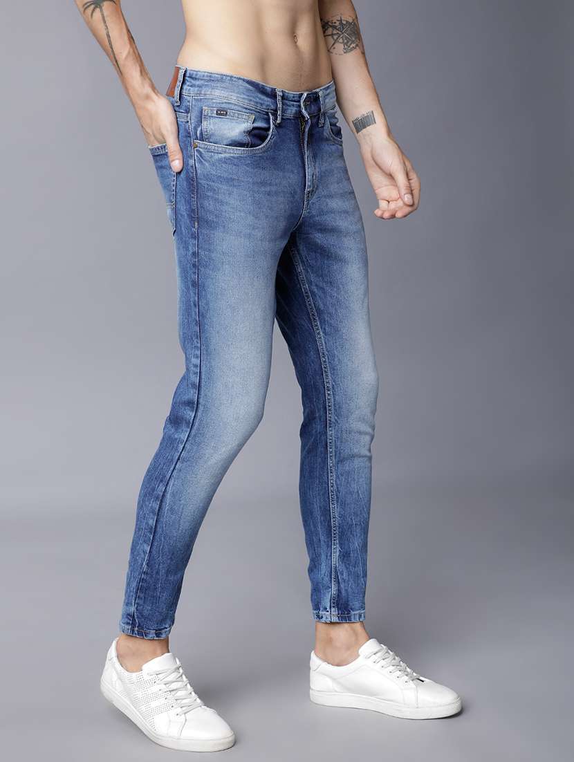 men blue cotton jean - 22462968 -  Standard Image - 3