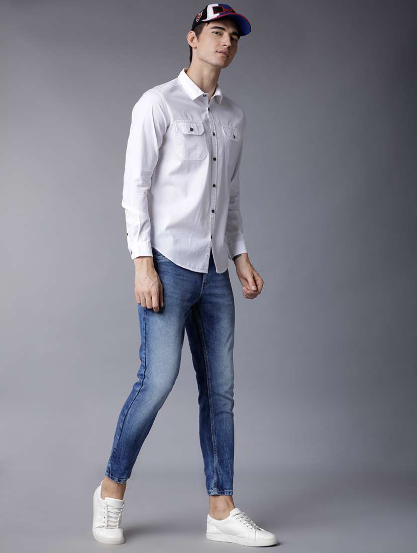 men blue cotton jean - 22462968 -  Standard Image - 5