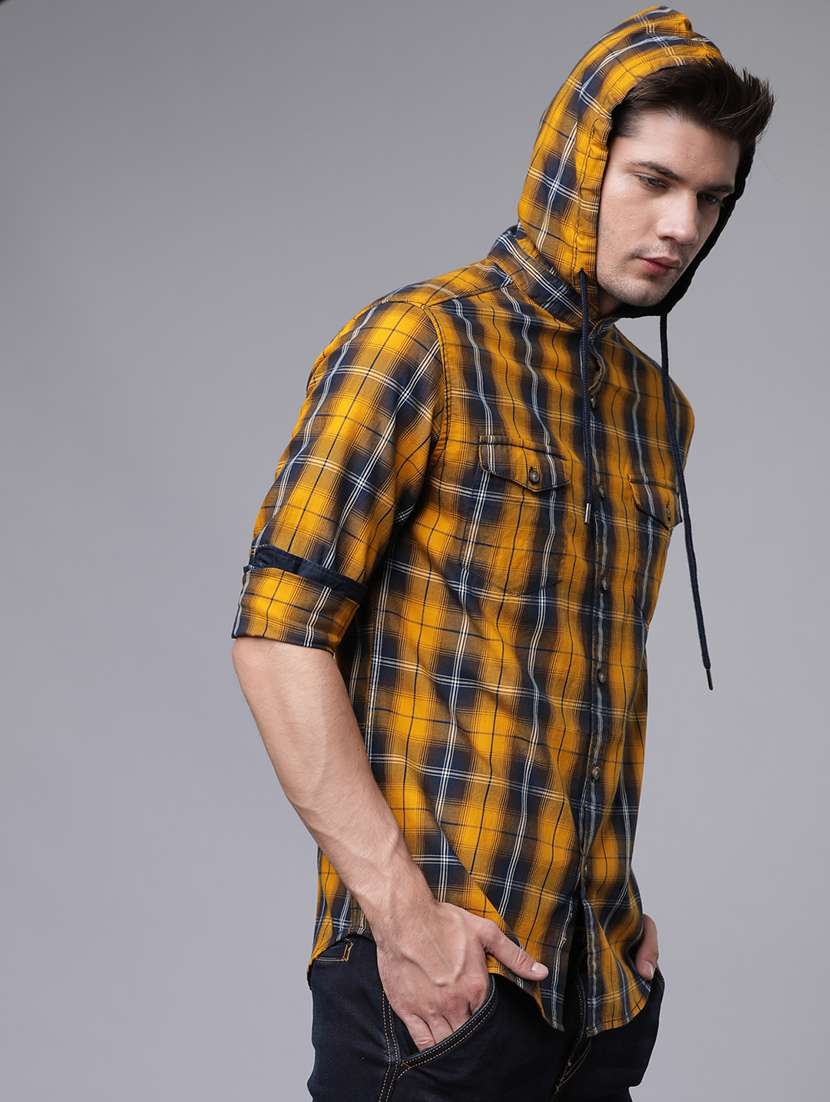 men checkered long sleeve regular fit casual shirt - 22462970 -  Standard Image - 3