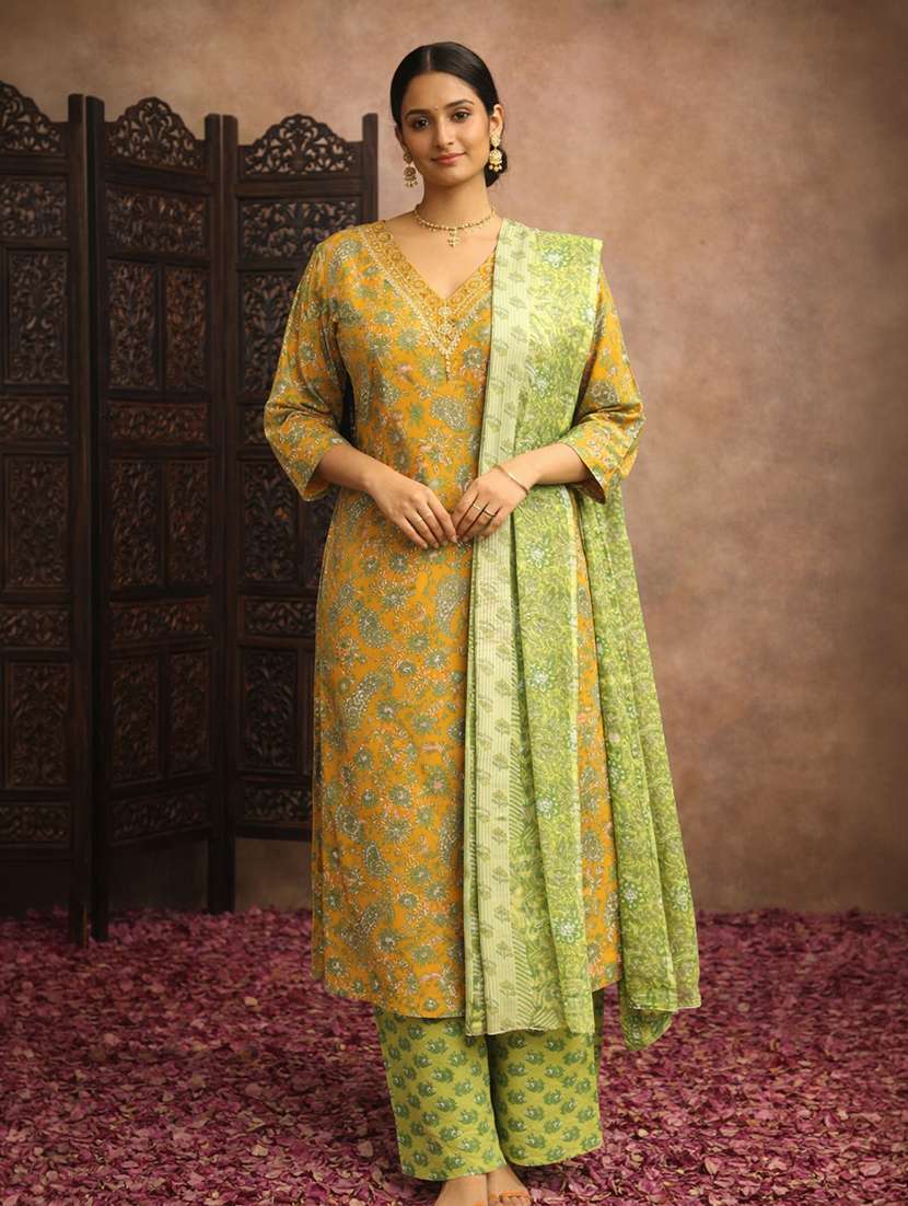 women mustard cotton straight ethnic dress