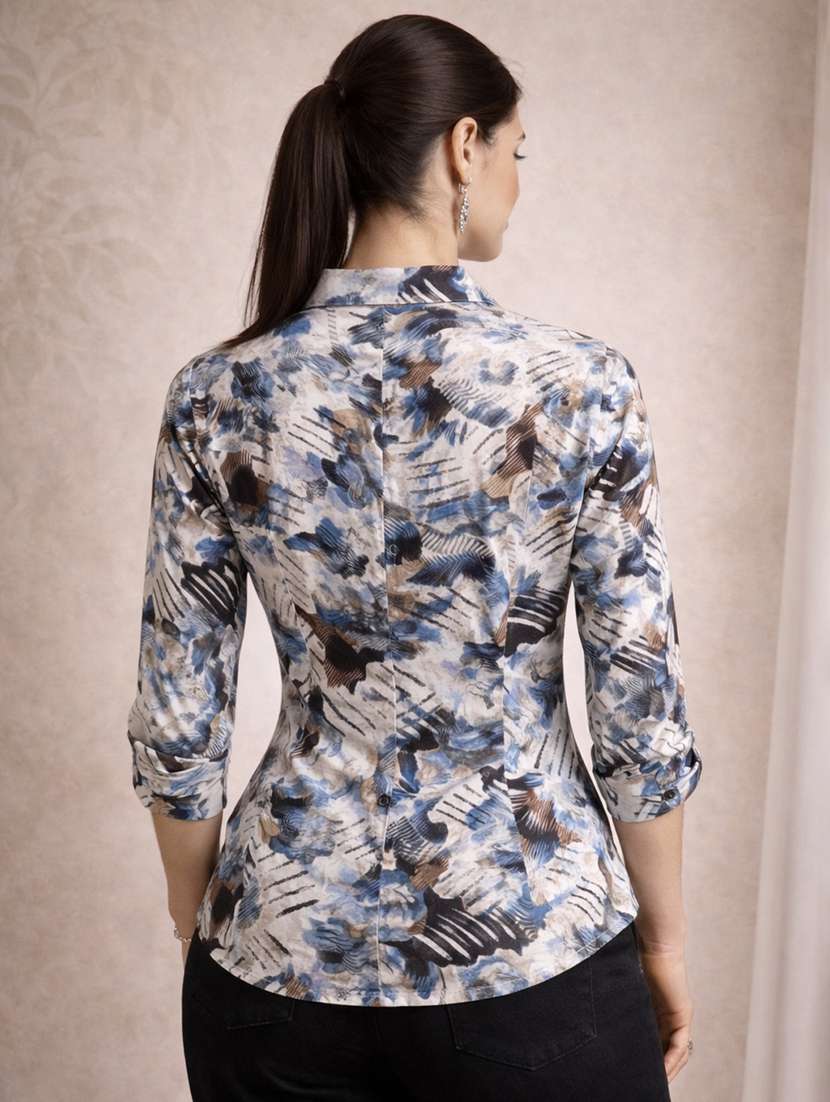 women multi polyester regular shirt - 22463256 -  Standard Image - 3