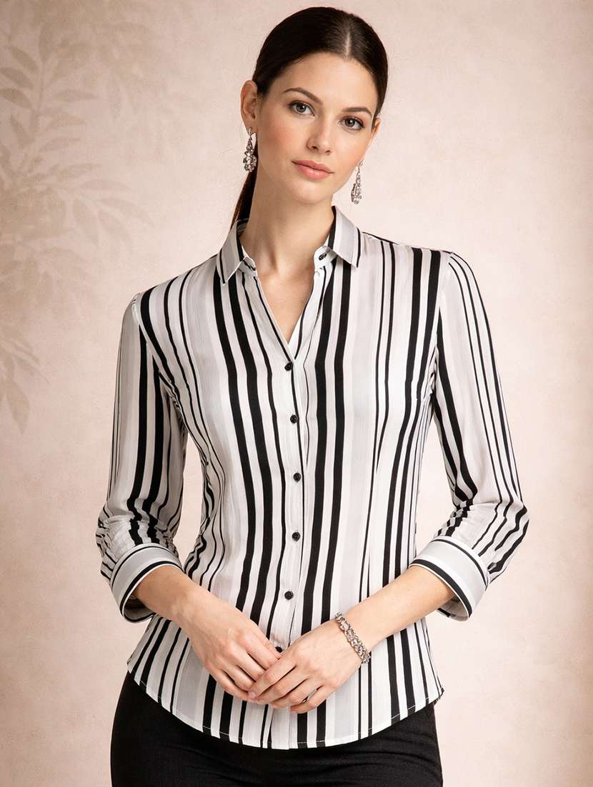 white polyester regular shirt