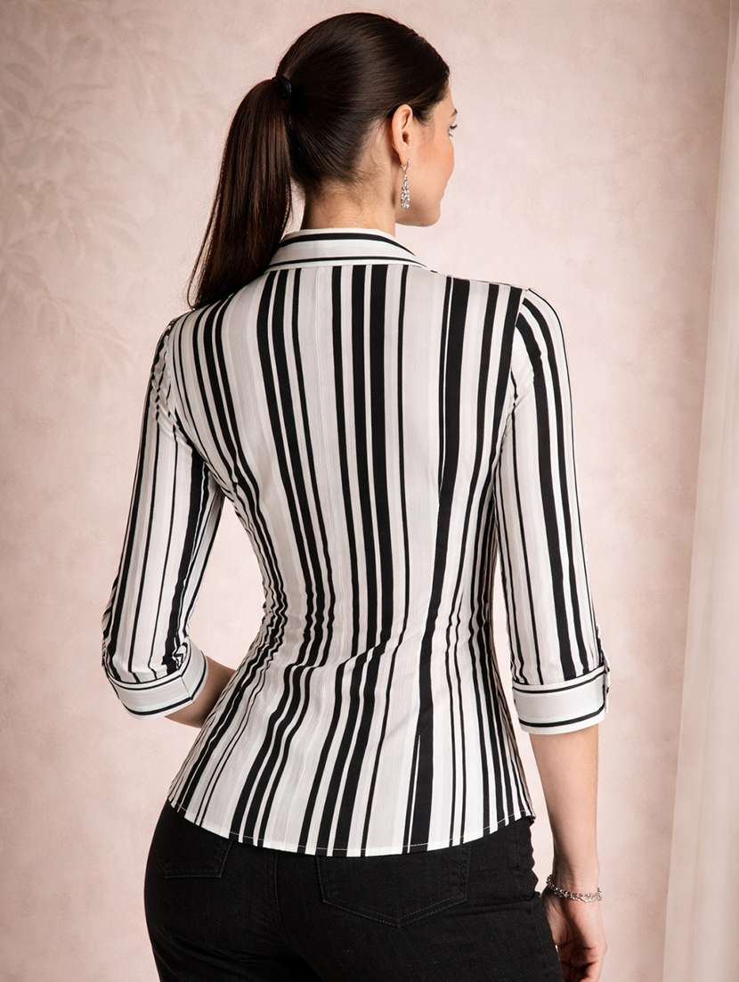 white polyester regular shirt - 22463258 -  Standard Image - 3