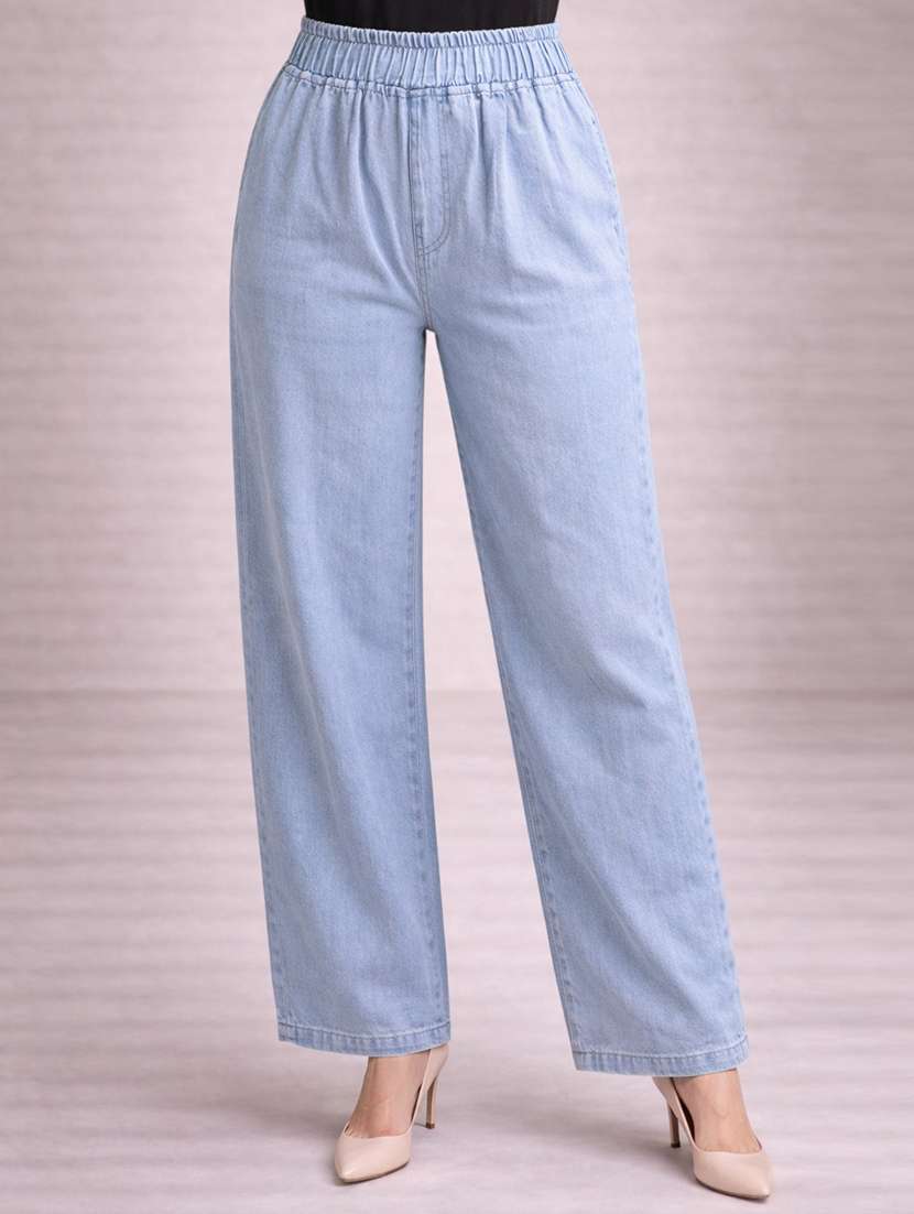 women light blue denim jean