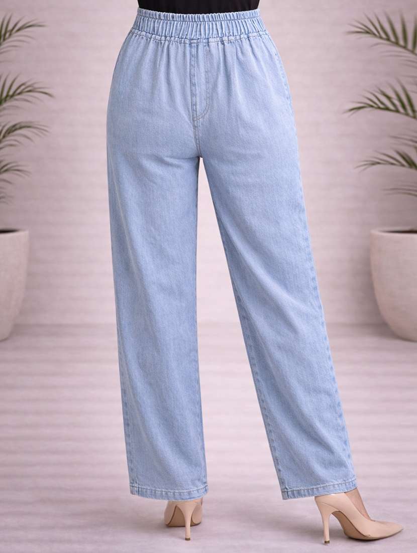 women light blue denim jean - 22463394 -  Standard Image - 3