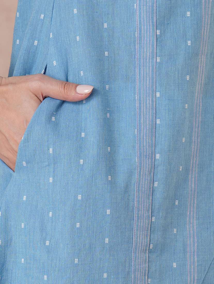 women three quarter sleeve a-line kurta - 22463482 -  Standard Image - 5