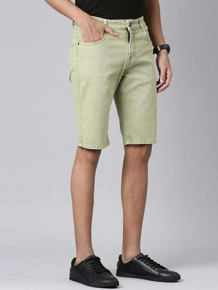 men maroon denim cargo short - 22463564 -  Standard Image - 3