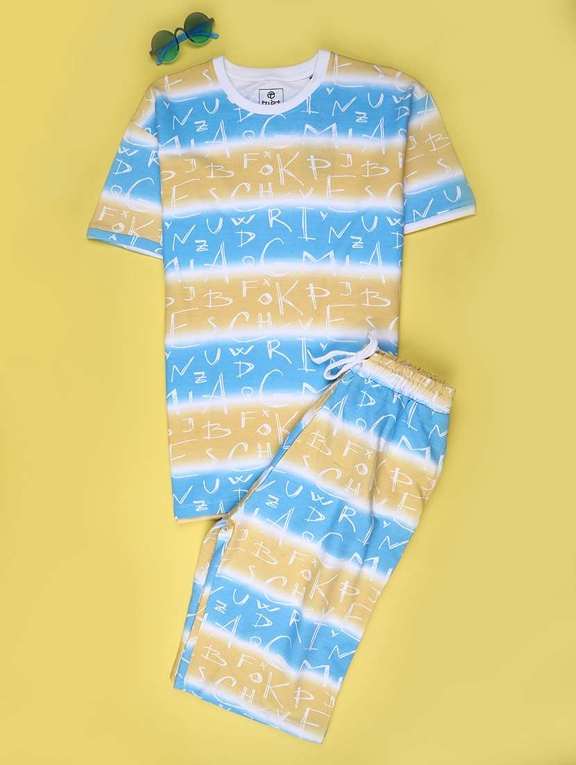 multi colored cotton shorts set twin sets & dungree