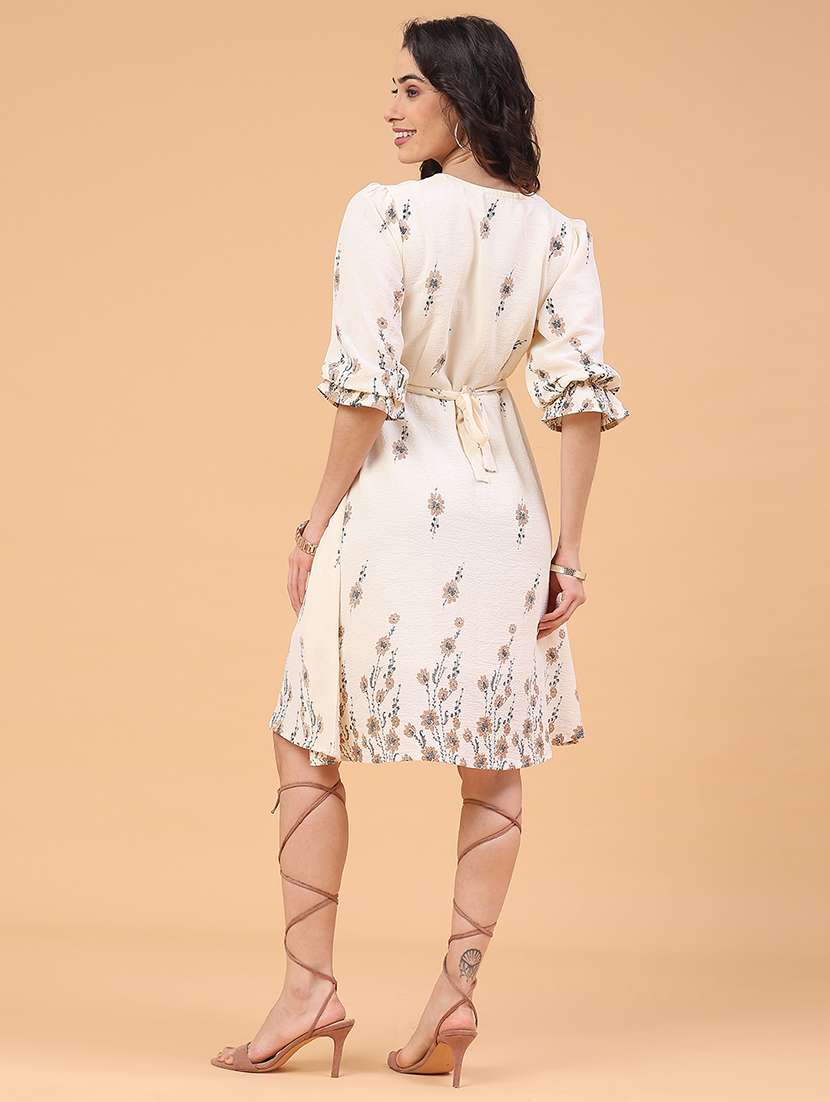 women beige cotton a-line dress - 22463612 -  Standard Image - 5