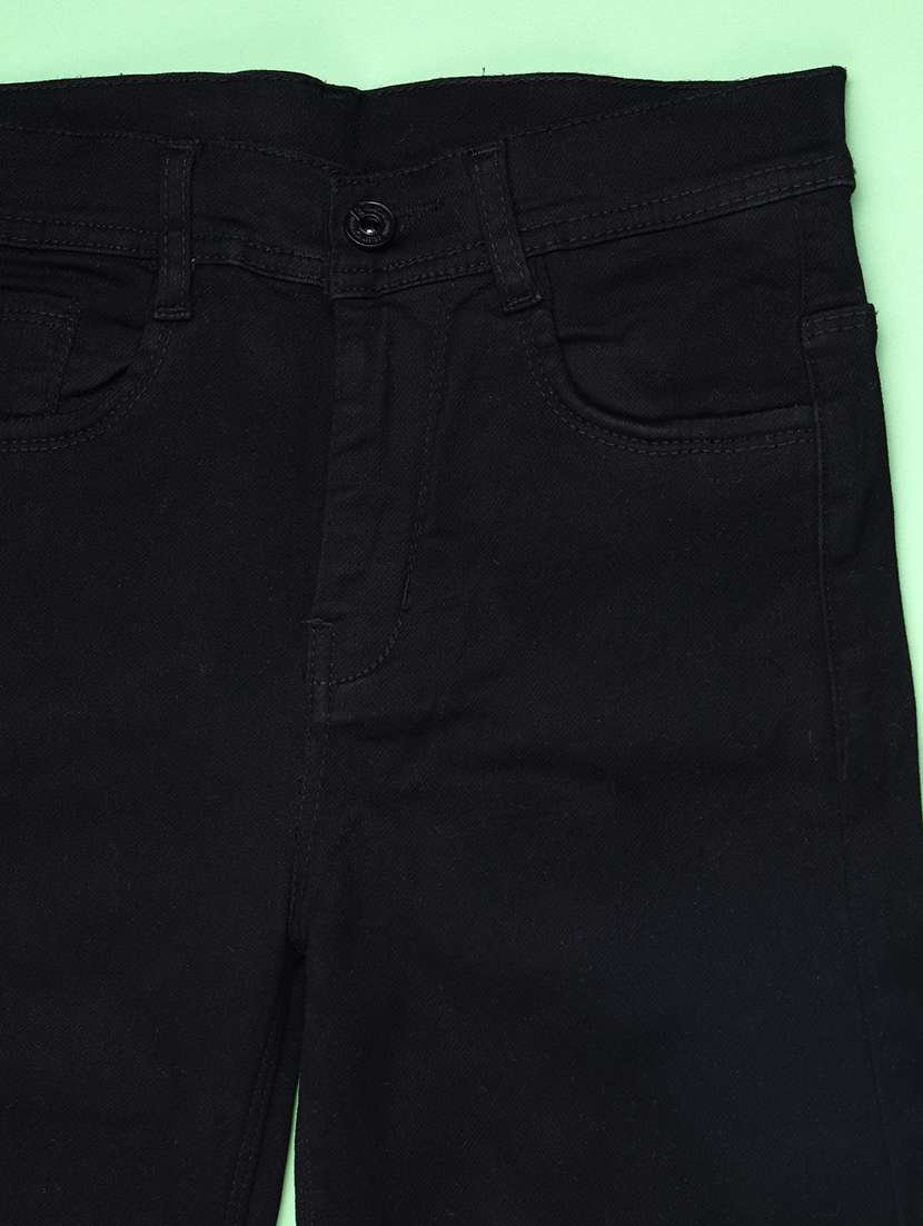girls solid mid rise straight fit jeans - 22463809 -  Standard Image - 3