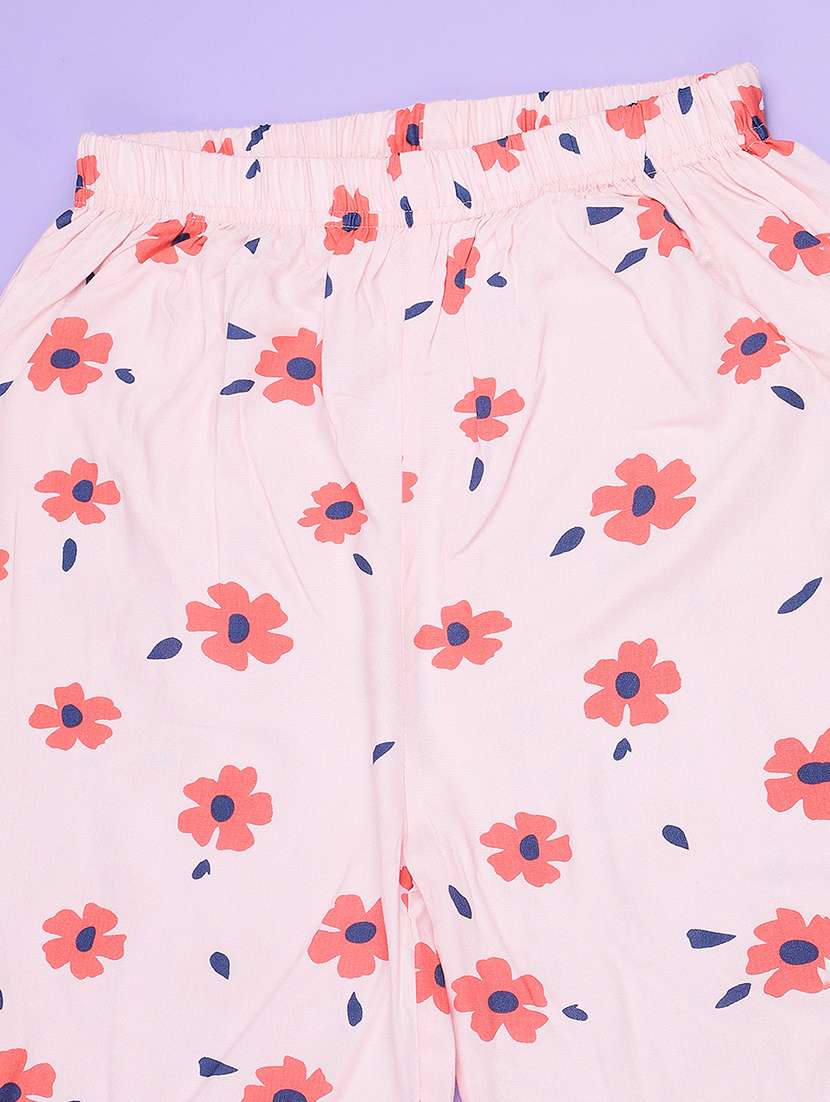 girls printed mid rise casual trouser - 22464064 -  Standard Image - 3
