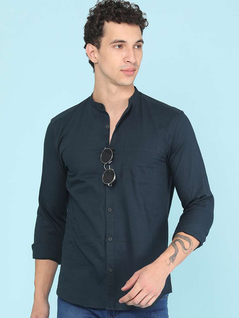 men self design short sleeve regular fit casual shirt