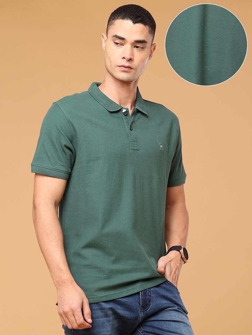 men solid short sleeve regular fit polo t-shirt - 22464499 -  Standard Image - 3