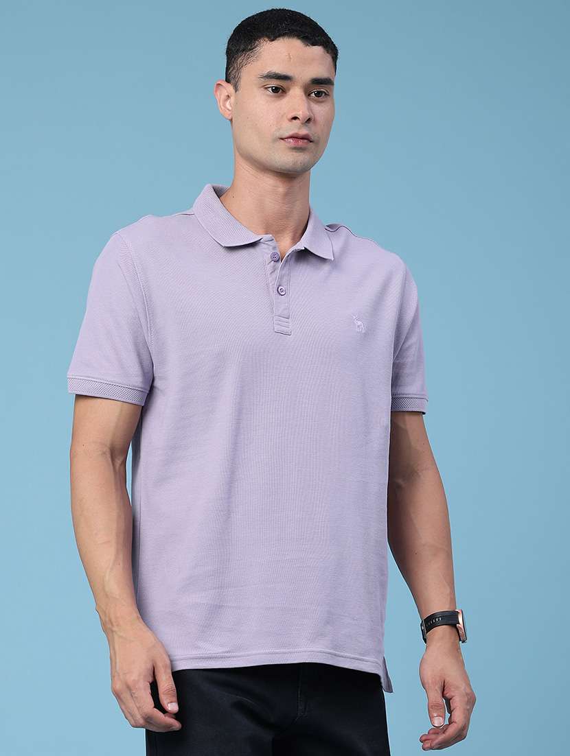 men solid short sleeve regular fit polo t-shirt - 22464501 -  Standard Image - 3