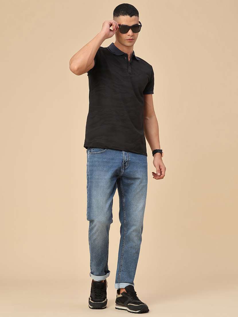Men Printed Short Sleeve Regular Fit Polo T-shirt - 22464528 -  Standard Image - 5