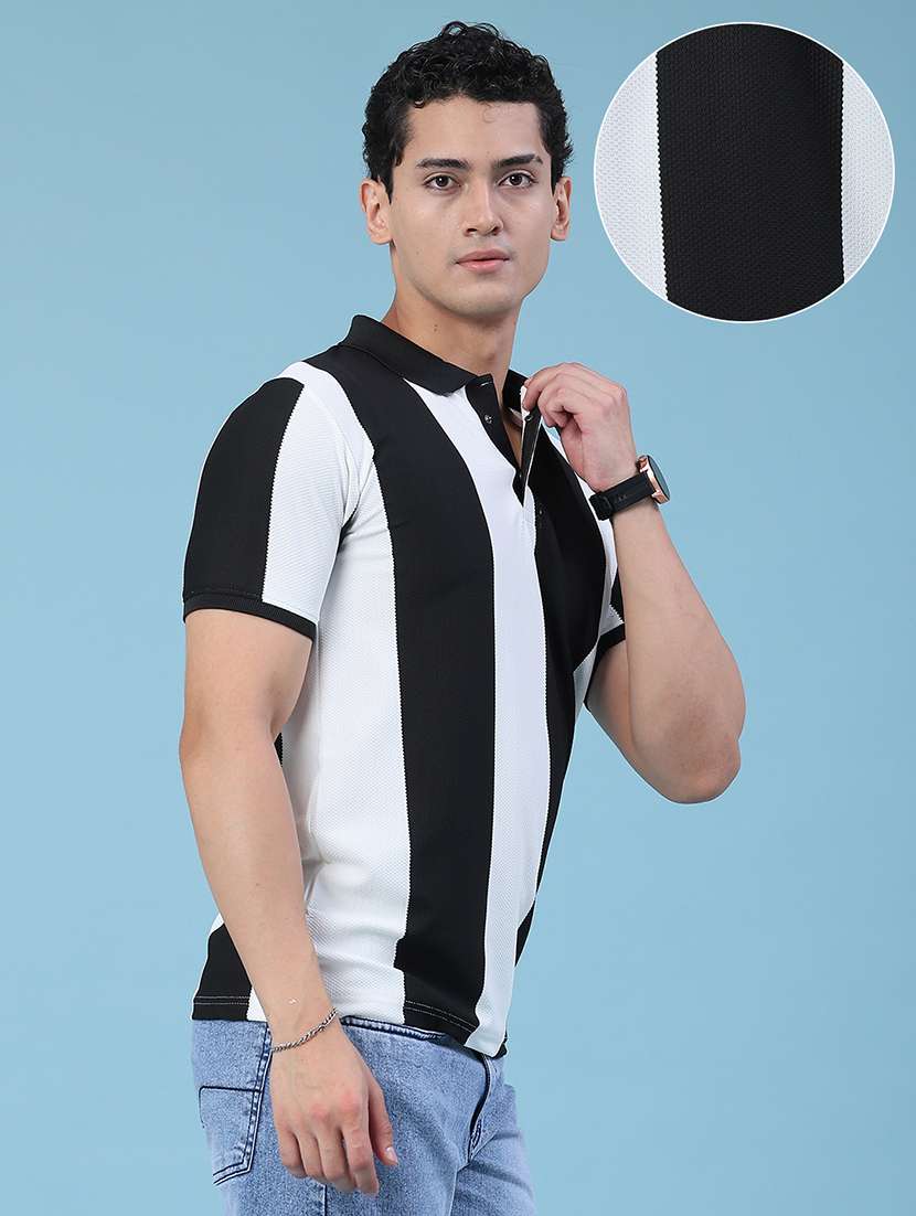 men color block short sleeve slim fit polo t-shirt - 22464546 -  Standard Image - 3