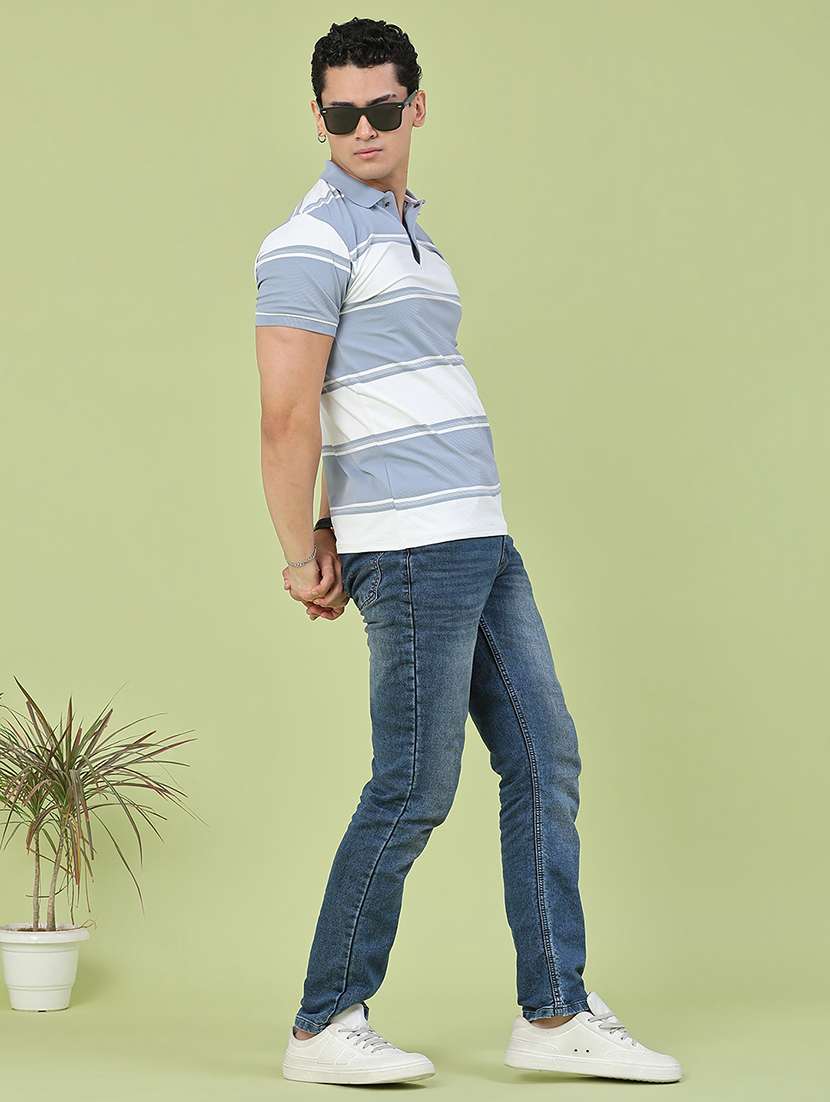 men color block short sleeve slim fit polo t-shirt - 22464551 -  Standard Image - 5