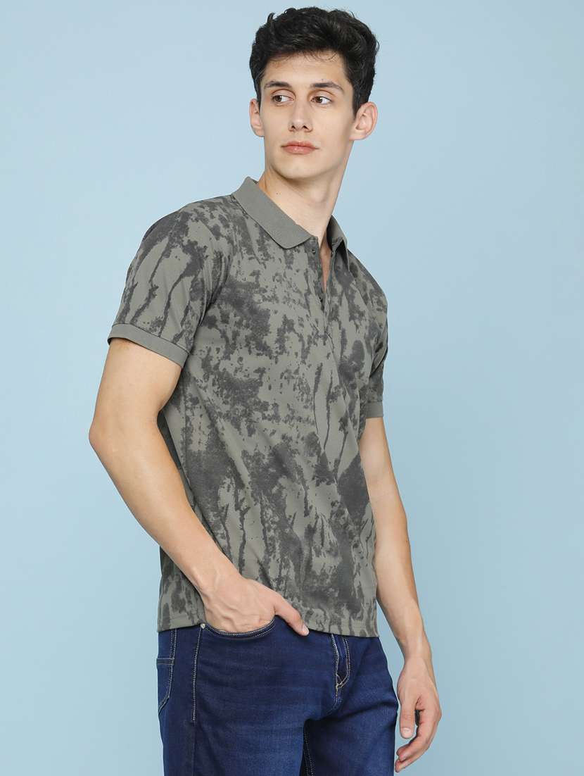 men printed short sleeve regular fit polo t-shirt - 22464596 -  Standard Image - 3