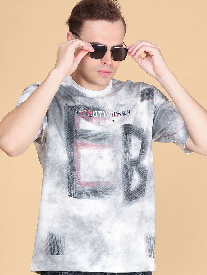 men printed short sleeve regular fit t-shirt