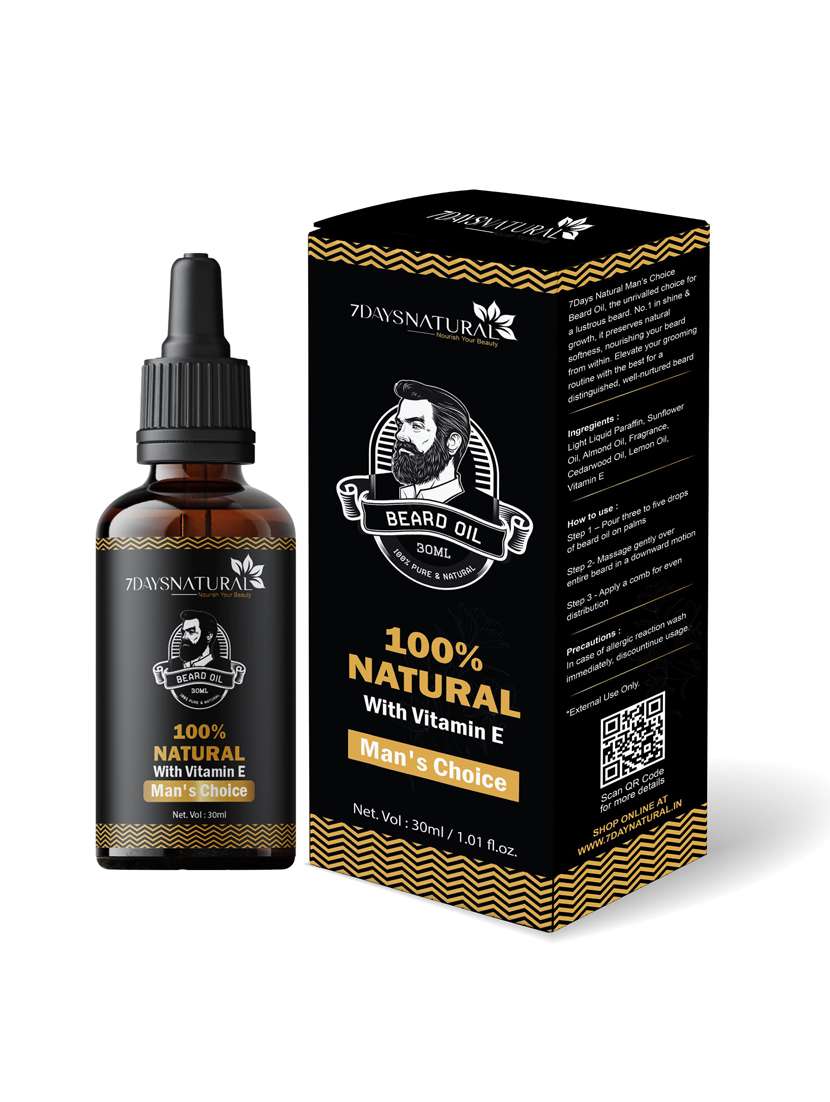 7 days beard oil for thicker & longer beard 30ml