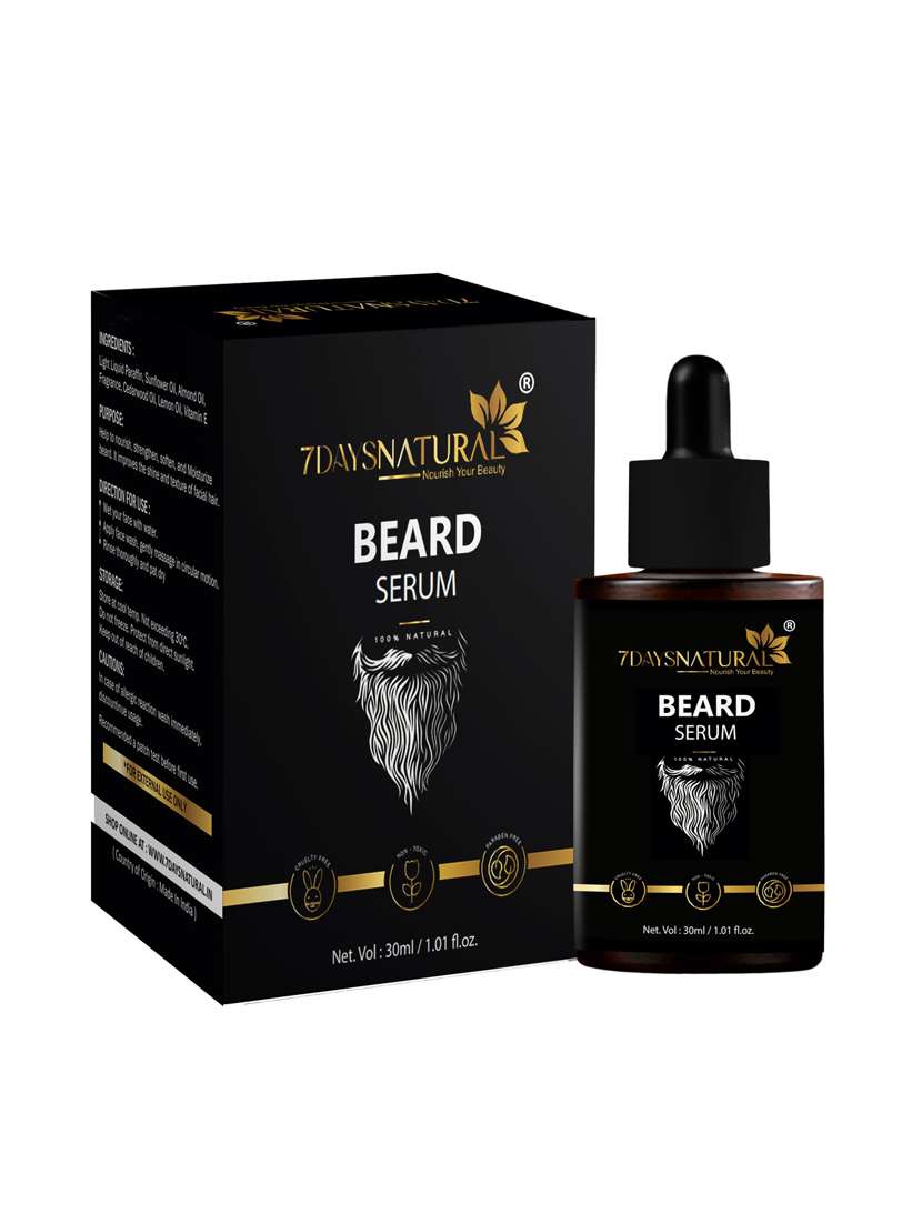 7daysnatural beard serum 30ml ? 100% natural beard growth & softening serum