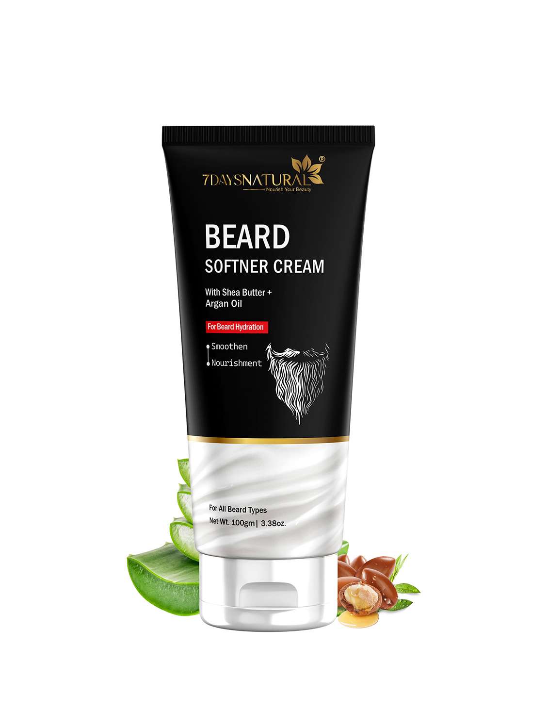 7daysnatural beard straightening and softener cream
