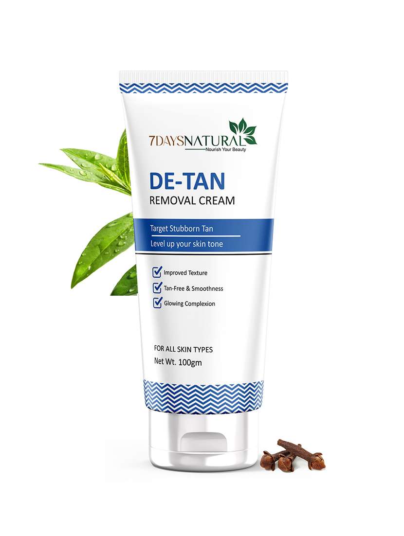 7daysnatural de tan removal cream with kojic acid and clove oil 100g