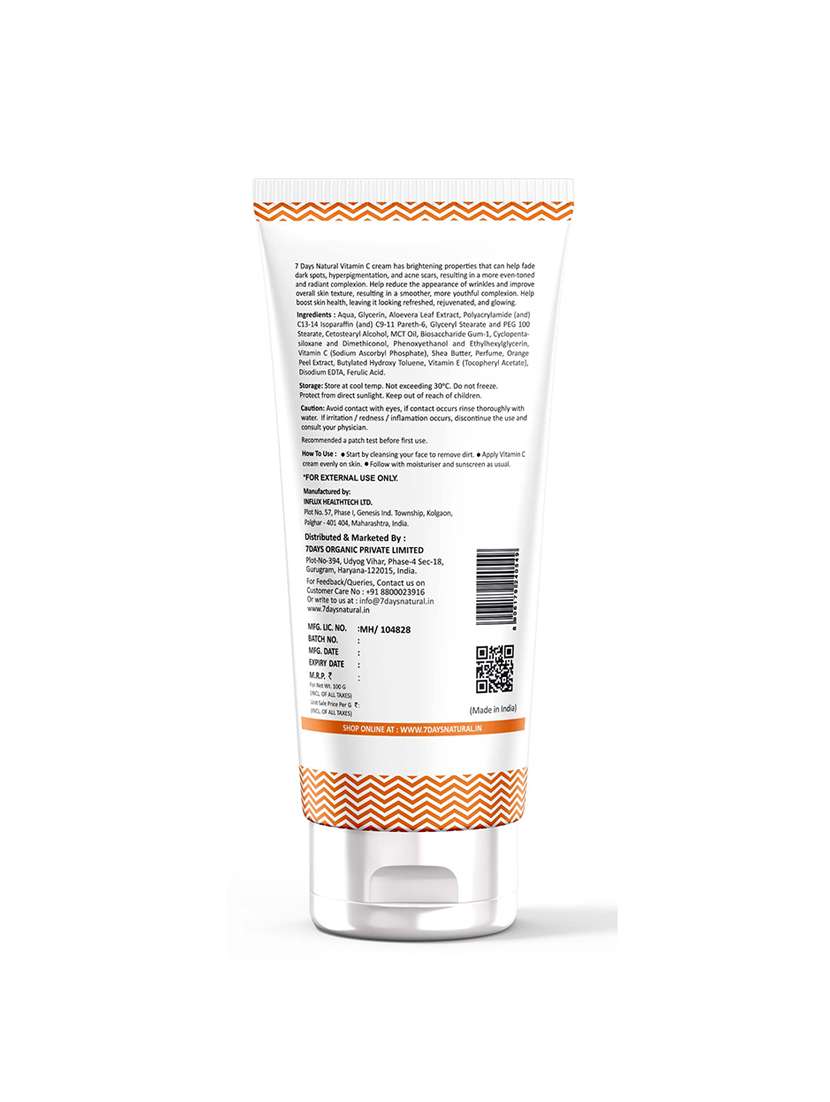 women 7daysnatural vitamin c face cream oil free for all skin types 100ml