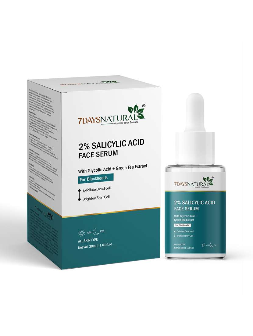 7daysnatural 2% salicylic acid serum for acne, blackheads & open pores 30ml