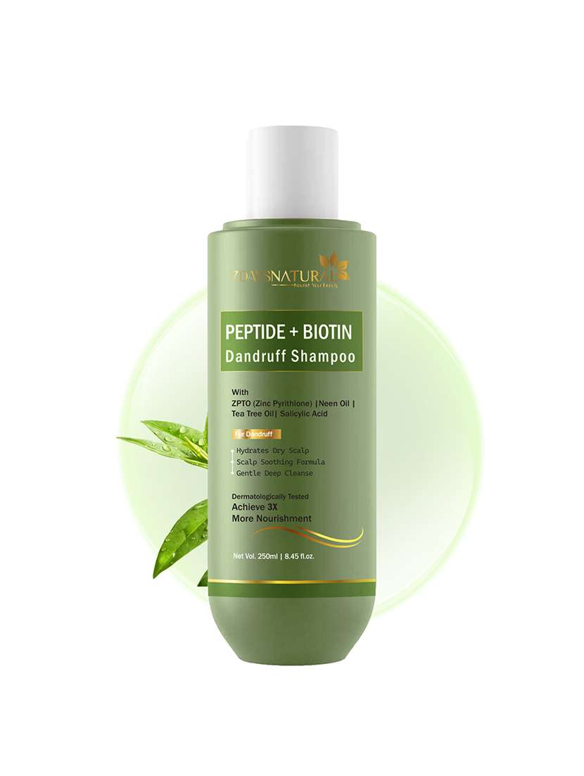 7daysnatural peptide + biotin dandruff shampoo - 250ml