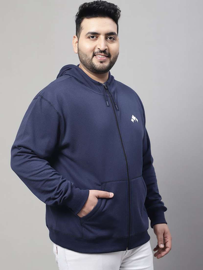 men navy blue cotton casual jacket - 22464896 -  Standard Image - 3