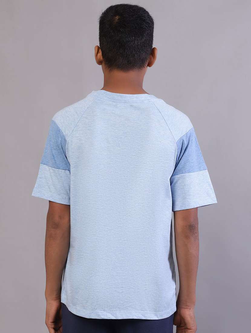 boys light blue cotton tops top - 22464950 -  Standard Image - 3
