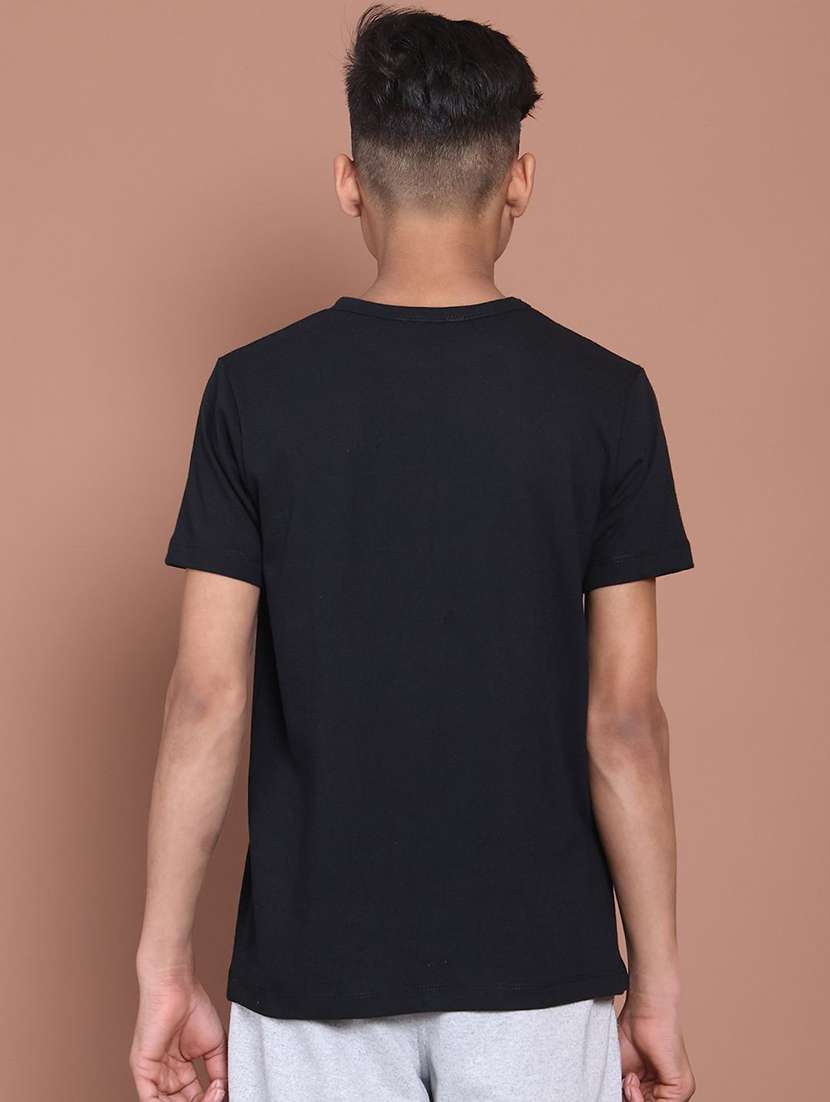 boys black cotton t-shirt - 22464960 -  Standard Image - 3