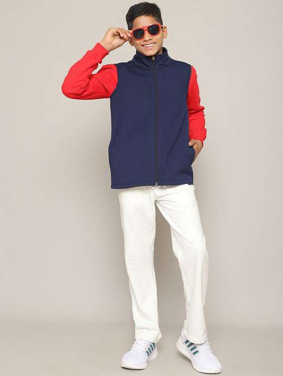 boys navy blue cotton regular jackets & coat - 22464982 -  Standard Image - 3